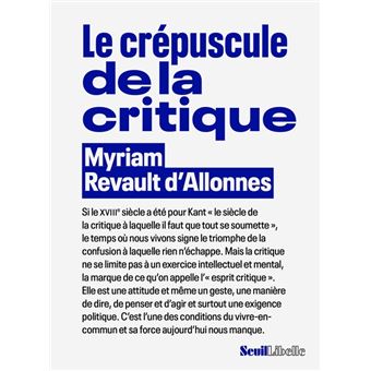 Le Crépuscule de la critique