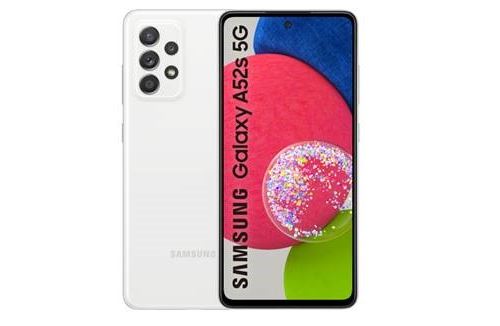 Samsung Galaxy A52s 5G - 5G smartphone - double SIM - RAM 6 Go / 128 Go - microSD slot - écran OEL - 6.5 - 2400 x 1080 pixels - 4x caméras arrière 64 MP, 12 MP, 5 MP, 5 MP - front camera 32 MP - blanc génial