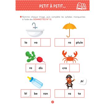 Mon cahier d'activités avec des gommettes Lecture 5-6 ans