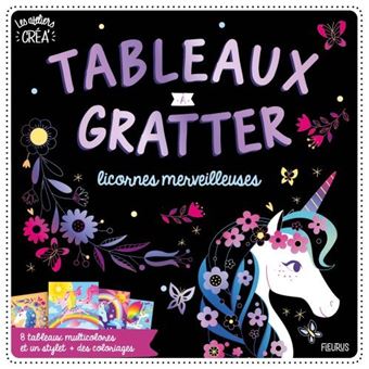 Tableaux à gratter - licornes merveilleuses