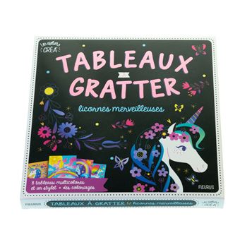 Tableaux à gratter - licornes merveilleuses
