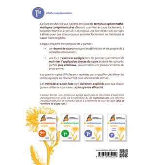 Les mathématiques au lycée - Option Maths complémentaires Terminale
