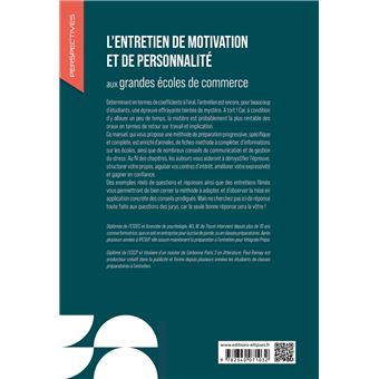 L'entretien de motivation et de personnalité aux grandes écoles de commerce