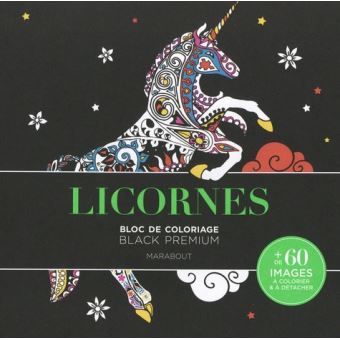 Carnet Black Premium Licornes