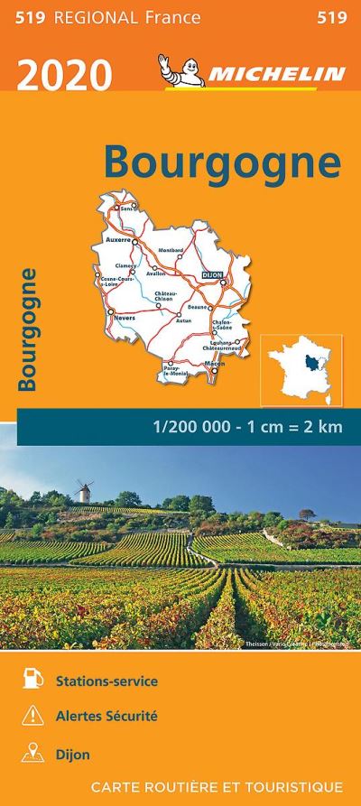 BOURGOGNE 10519 CARTE MICHELIN KAART 2020