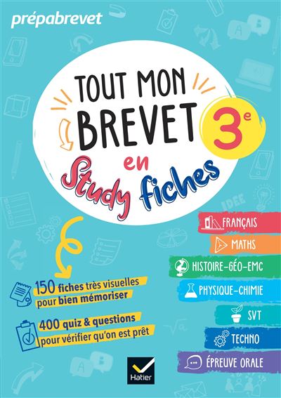 Tout Mon Brevet 2024 En Studyfiches - 3e (toutes Les Matières) - Broché ...