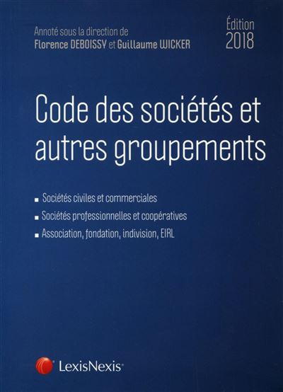 Code des sociétés et autres groupements 2018