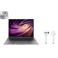 PC Ultra-Portable Huawei MateBook X Pro Ecran tactile 13,9" Intel Core i7 16 Go RAM 1 To SSD Gris + Ecouteurs sans fil True Wireless Freebuds 3 Blanc