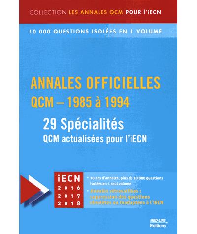 Annales officielles QCM, 1985 à 1994
