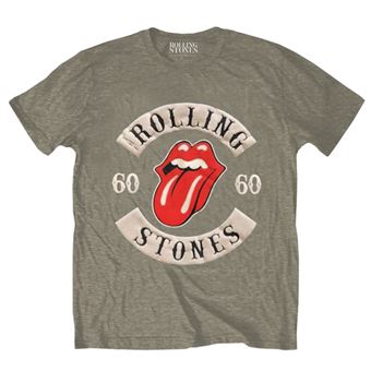 T-Shirt Unisex The Rolling Stones Tongue And 60 Gris