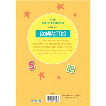 Mon cahier d'activités avec des gommettes Maths 5-6 ans