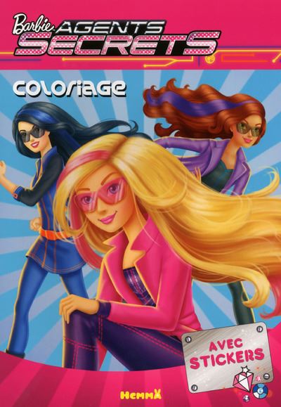 Barbie Coloriage Avec Stickers Barbie Agent Secret