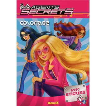 Barbie Coloriage Avec Stickers Barbie Agent Secret