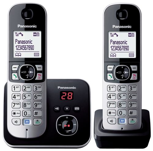 Panasonic KX-TG6822BLB Duo - Téléphone avec Repondeur