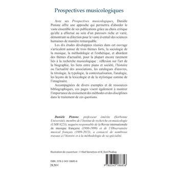Prospectives musicologiques