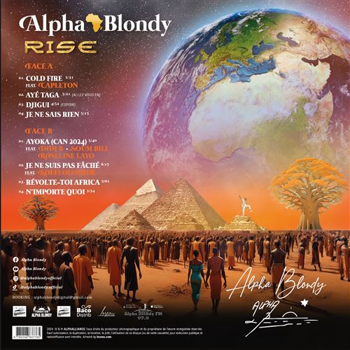 仏LP Alpha Blondy Rise RISELP Alphalliance EU /00220 Rise - Alpha Blondy - Vinyle album - Achat & prix | fnac