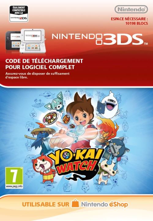 Code de téléchargement YoKai Watch Nintendo 3DS, Code de téléchargement, Top Prix fnac