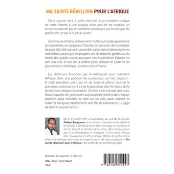 Ma sainte rébellion pour l' Afrique
