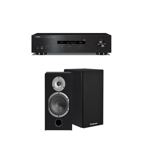 Amplificateur Yamaha R-S202D Black + Enceinte compactes Cabasse Antigua MT32 Black Satin Vendue par paire