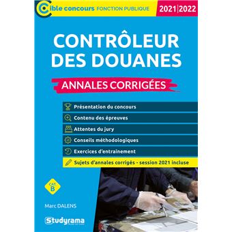 Contrôleur des douanes  - Annales corrigées