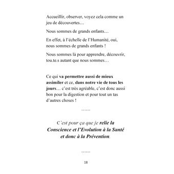 Conscience, Evolution, Santé, Prévention