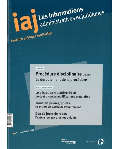 Informations administratives et juridiques,2018-11
