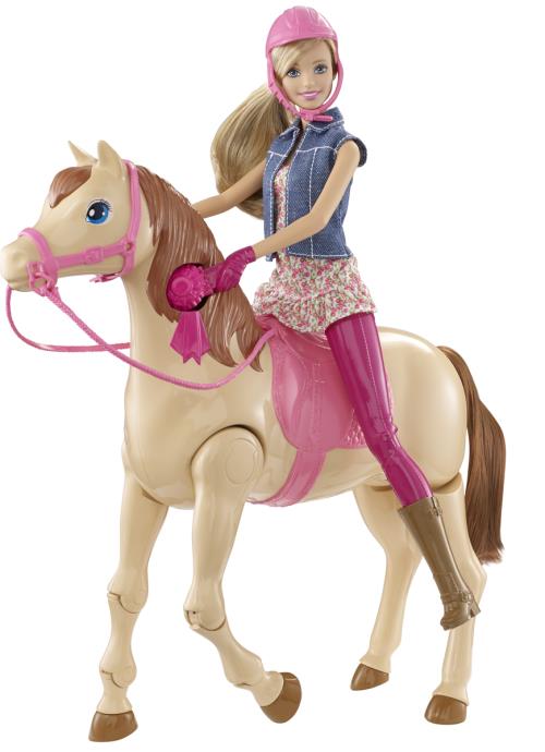 barbie avec cheval qui marche