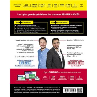 Le Grand Manuel du concours SESAME (écrits + oraux)