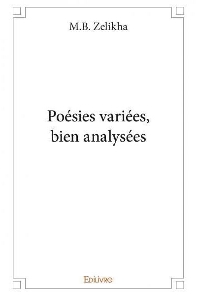 Poésies variées, bien analysées