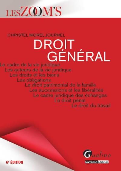 Droit général - 6ème édition - Christel Morel-Journel - broché