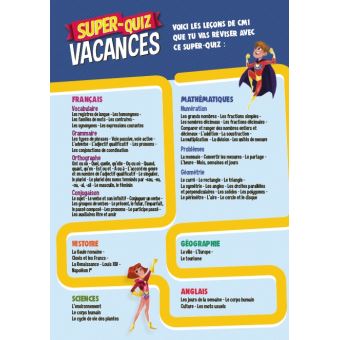 Les incollables Super-Quiz Vacances - CM1 au CM2
