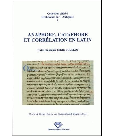 Anaphore, cataphore et corrélation en latin