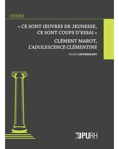 Ce sont des oeuvres de jeunesse ce sont des coups d'essai