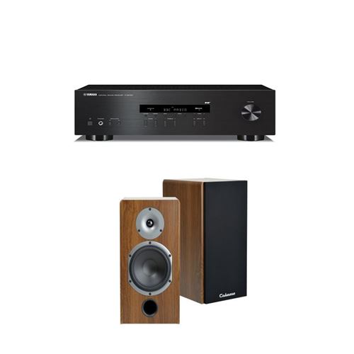 Amplificateur Yamaha R-S202D Black + Enceinte Compacte Cabasse Antigua MT32 Noyer vendue Par Paire