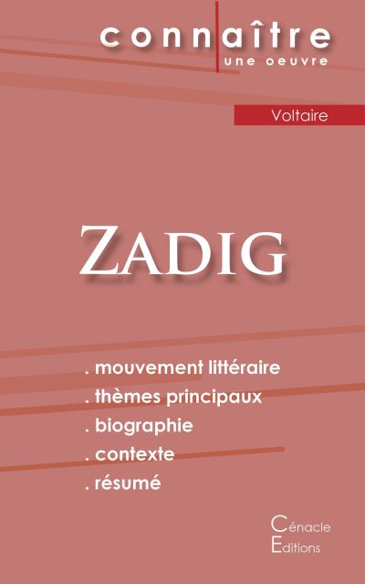 Fiche De Lecture Zadig De Voltaire Analyse Littéraire De Référence Et Résumé Complet Analyse