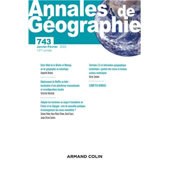 Annales de géographie - N° 743 1/2022 Varia