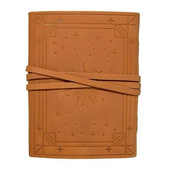 GRIMOIRE EN CUIR ELEMENT FEU - 15.5X20.5