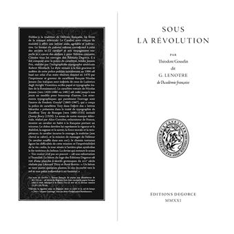 Sous la Révolution