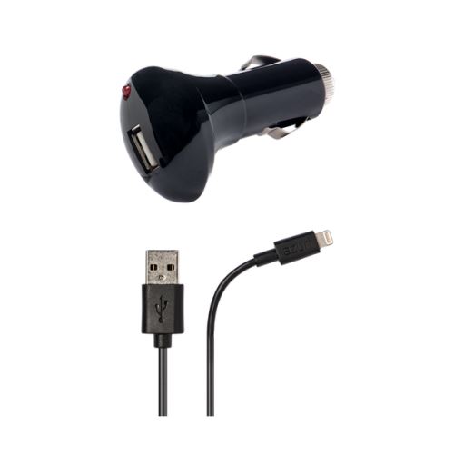 Azuri Autolader met Lightning Connector Zwart