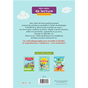 Mon cahier de lecture Perfectionnement 7-9 ans