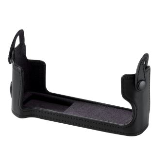 Étui Cuir Demi-Corps Pour Fujifilm X Half Par SmallRig | Style Rétro Poche Carte Intégrée | Bandoulière Tissée Vert - 5220