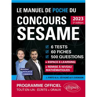 Le Manuel de POCHE du concours SESAME