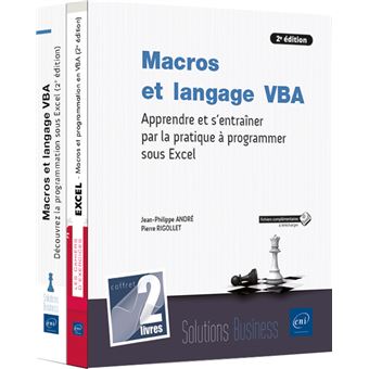 Macros et langage VBA - Coffret de 2 livres : Apprendre et s'entraîner par la pratique à programmer