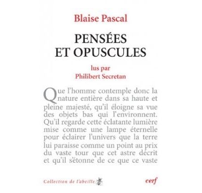 Blaise Pascal - Pensées Et Opuscules - Broché - Philibert Secretan ...