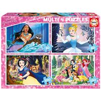 4 puzzles disney princesses Pocahontas Cendrillon et Blanche Neige