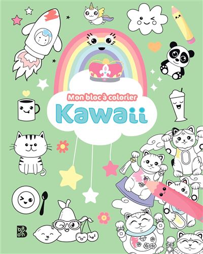 Kawaii bloc à colorier -  Collectif - broché