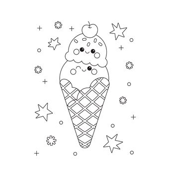 Kawaii bloc à colorier