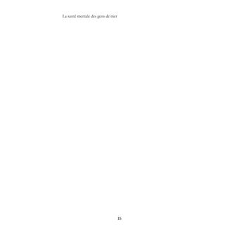 La santé mentale des gens de mer