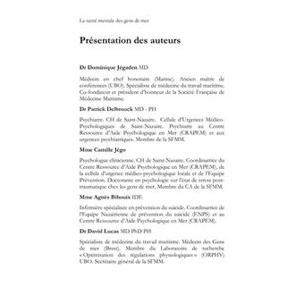 La santé mentale des gens de mer