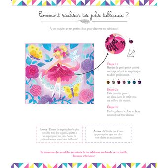 Sequins à clouter fées - boîte avec accessoires